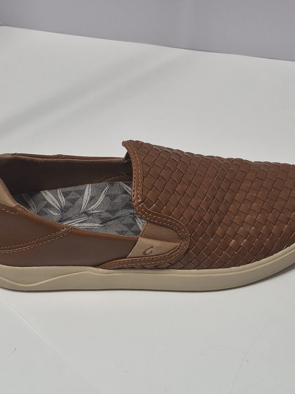 Olukai Men's Lae'ahi Lauhala Slip On Shoes In The Color Fox